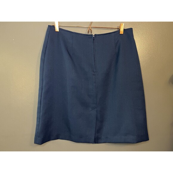 Danielle B Skirt Womens Size 16 Navy Blue Classic Straight Career Workwear - Picture 2 of 4